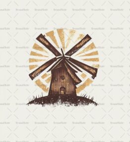 Rustikale Windmühle